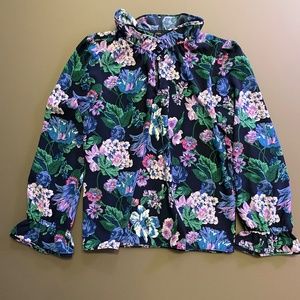 J. Crew floral blouse, size large